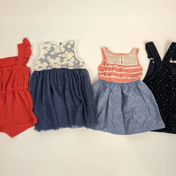 Spring/Summer Toddler Girls Dress and Romper Set Of 4 - 12-18 months - Picture 6 of 6